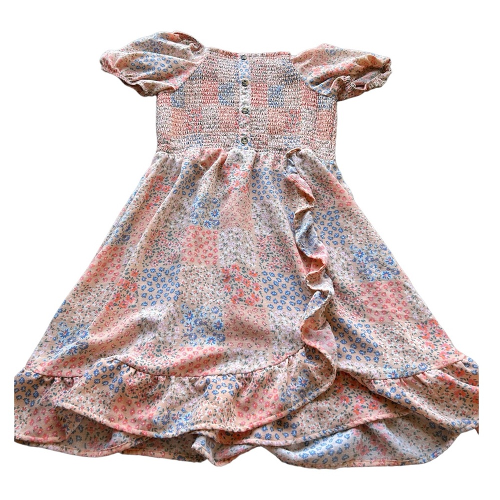 Floral dress with ruffle girls XXL